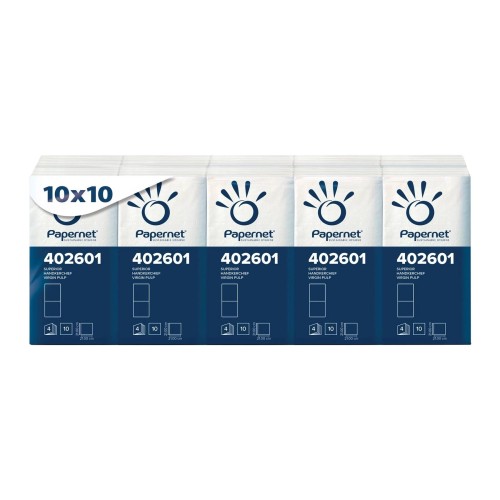 Chusteczki higieniczne Papernet 402601 - pakiet 10x10 szt.