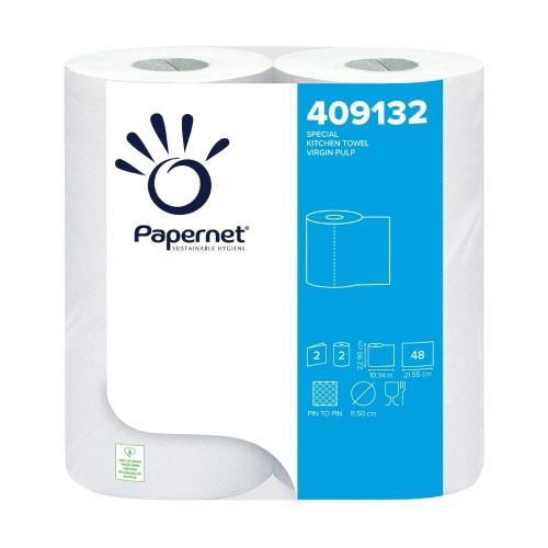 Ręczniki papierowe kuchenne Papernet 409132 - 2 rolki