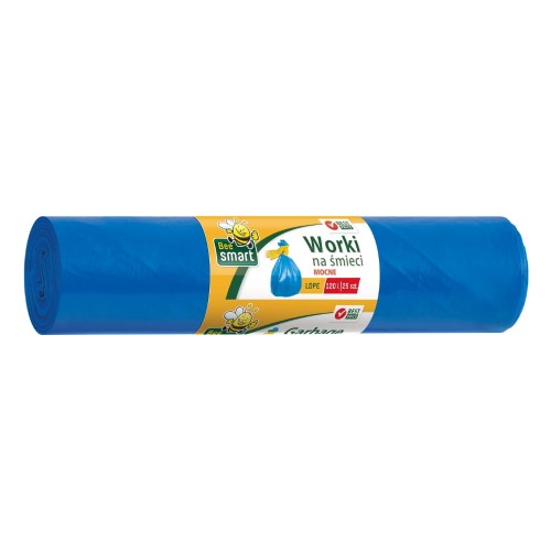 Worki na śmieci Bee Smart ldpe 120 l - niebieskie - 25 szt.