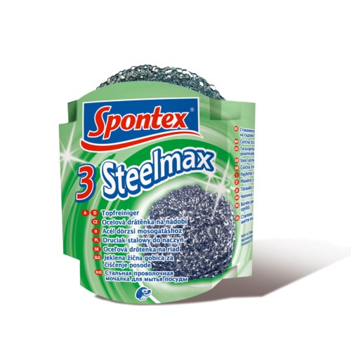 Zmywak / druciak metalowy Spontex Steelmax - 3 szt.