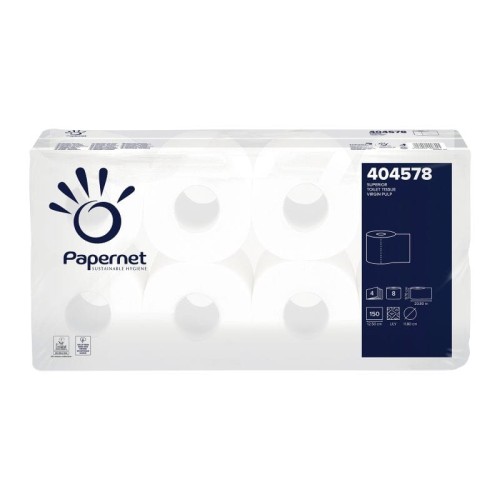 Papier toaletowy Papernet 404578 - 4 warstwy - 18,75 m - 8 rolek - T4