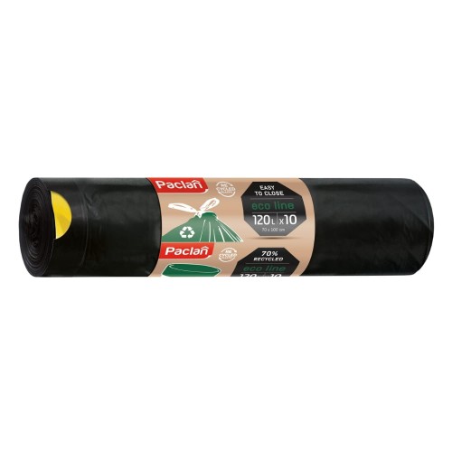 Worki na śmieci Eco Line 120 l - czarne - 10 szt.