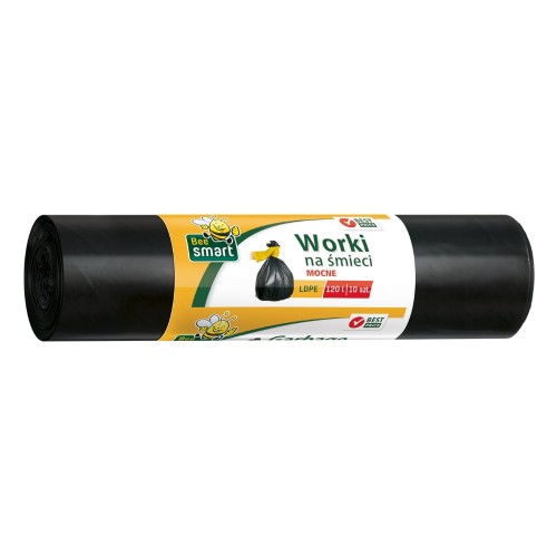 Worki na śmieci Bee Smart ldpe 120 l - czarne - 10 szt.