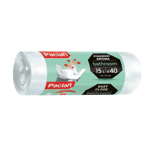 Worki na śmieci do łazienki 15 l - białe zapachowe - 40 szt.