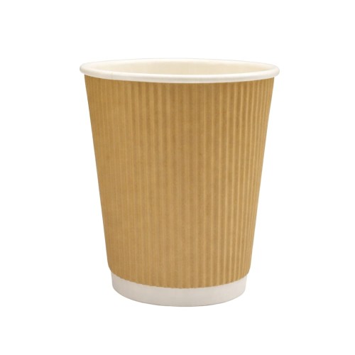 Kubek papierowy z podwójną ścianką 0% plastiku - Kraft - 300 ml - 25 szt.