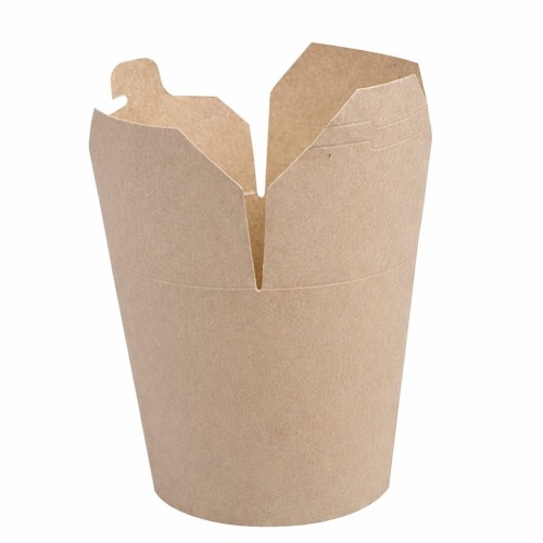 Pojemnik papierowy zamykany - noodle box / kebab box - kraft - 750 ml - 50 szt.