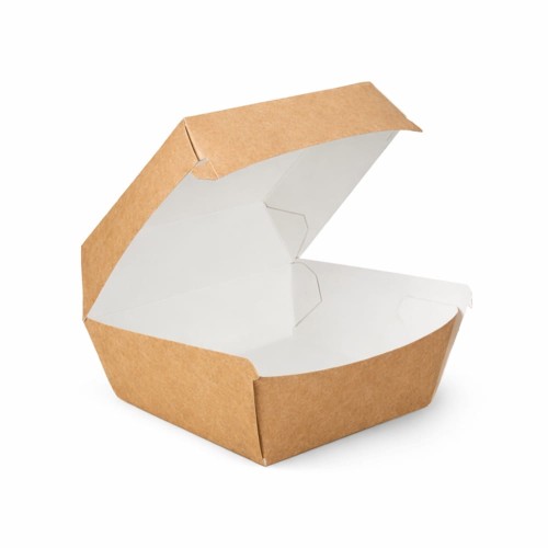 Opakowanie na burgera 11 x 10,5 x 8 cm - kraft - 75 szt.