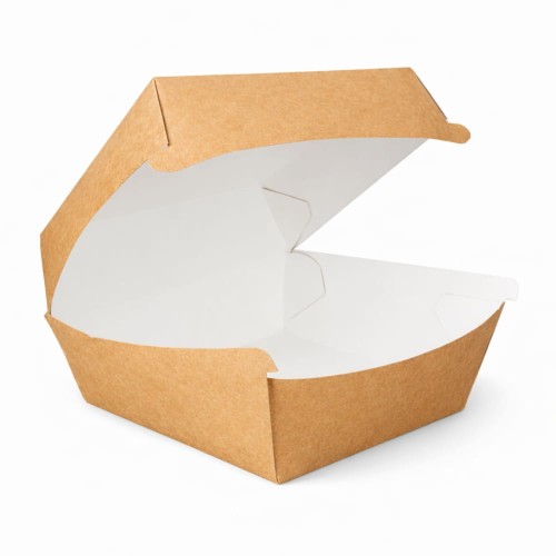 Opakowanie na burgera 14,5 x 14,5 x 10 cm - kraft - 75 szt.
