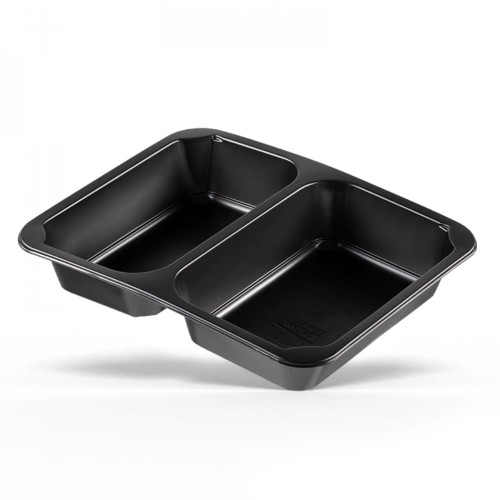 Pojemniki obiadowe do zgrzewu - 227x178x50 mm - dwudzielne - 60 szt.