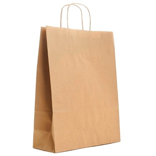 Torby papierowe z uchem - cateringowe - 32 x 12 x 41 cm - kraft - 200 szt.