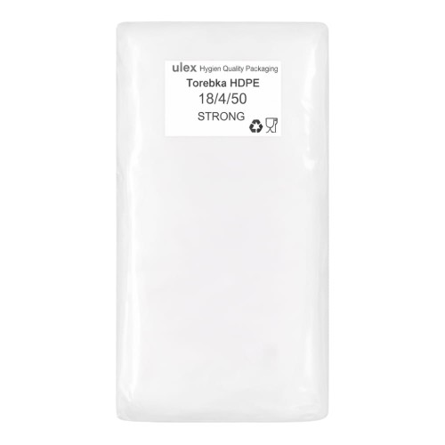 Woreczki foliowe hdpe 18 x 50 cm - 10 μm - ekstra mocne - opakowanie 1,30 kg
