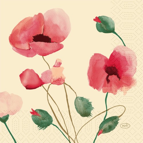 Serwetka TISSUE - Poppy Charm 223737 - 33x33 cm - 250 szt.