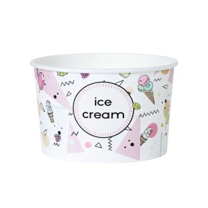 Kubeczki papierowe na lody - Ice Cream - 160 ml - 200 szt.