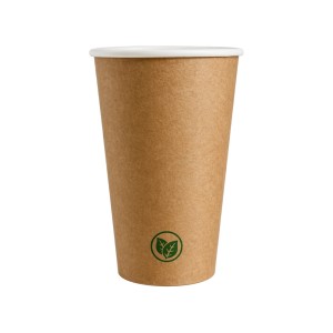 Kubek papierowy 0% plastiku - kraft - 180 ml - 50 szt.