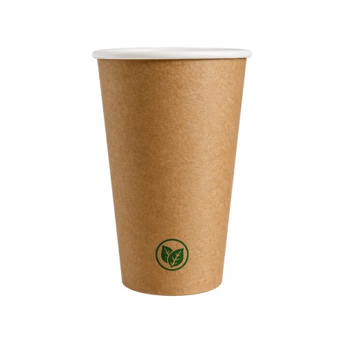 Kubek papierowy 0% plastiku - kraft - 180 ml - 50 szt.