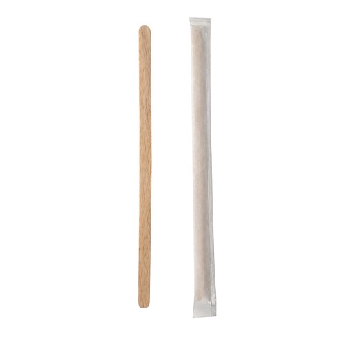 Mieszadełko drewniane pakowane pojedynczo 18 cm - 100 szt.