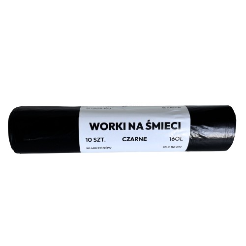 Worki na śmieci WRS 160 l - czarne - 10 szt.