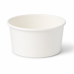 Pucharki papierowe na lody - Białe - 245  ml - 25 szt.