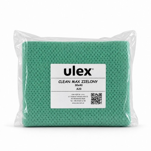 Ścierka Clean Max 30 x 40 cm - zielona - 20 szt.