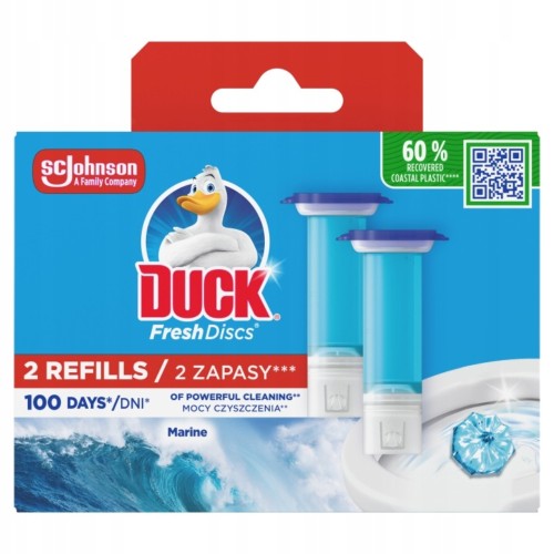 Duck Fresh Disc do WC - wkłady zapasowe żelowe 2x36 ml - marine