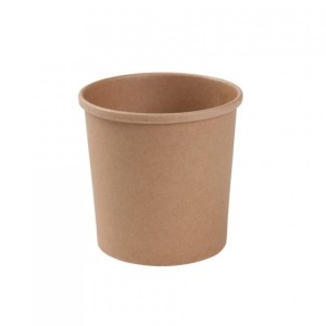 Miska papierowa na zupę - brązowa - 470 ml - 25 szt.