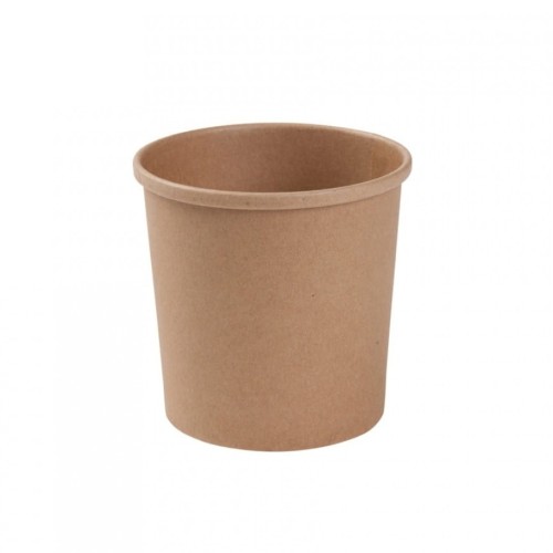 Miska papierowa na zupę - brązowa - 470 ml - 25 szt.