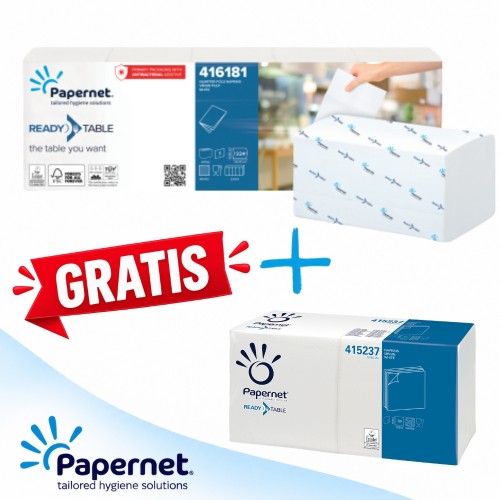 Karton Serwetki Papernet do Dispensera  21,3 x 33 416181 + GRATIS serwetka Papernet biała 415237
