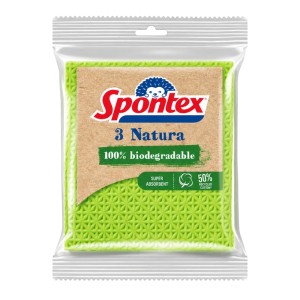 Ściereczki Natura Spontex - gąbczaste - biodegradowalne - 3 szt.
