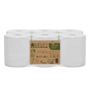 Ręczniki papierowe Papernet 423145 - Maxi Biały - 2 warstwy - 90 m - 6 rolek
