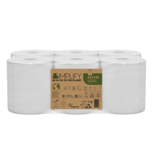 Ręczniki papierowe Papernet 423145 - Maxi Biały - 2 warstwy - 90 m - 6 rolek
