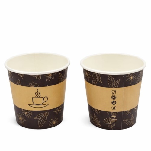 Kubek papierowy 0% plastiku - z nadrukiem - 100 ml - 50 szt.