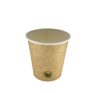 Kubek papierowy 0% plastiku - kraft - 100 ml - 50 szt.