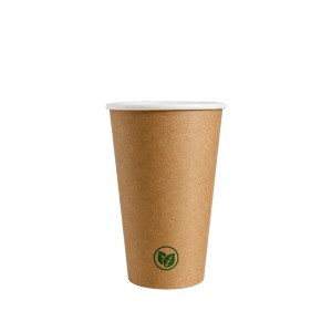 Kubek papierowy 0% plastiku - kraft - 180 ml - 50 szt.