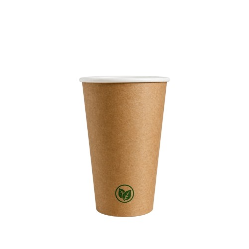 Kubek papierowy 0% plastiku - kraft - 180 ml - 50 szt.