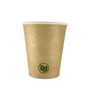 Kubek papierowy 0% plastiku - kraft - 250 ml - 50 szt.