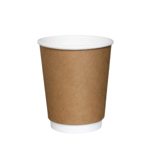 Kubek papierowy z podwójną ścianką - kraft - 250 ml - 25 szt.