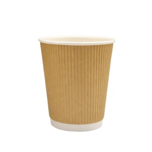 Kubek papierowy z podwójną ścianką 0% plastiku - Kraft - 250 ml - 25 szt.
