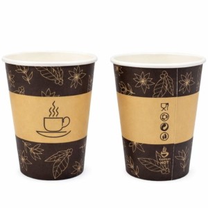 Kubek papierowy 0% plastiku - z nadrukiem - 300 ml - 50 szt.