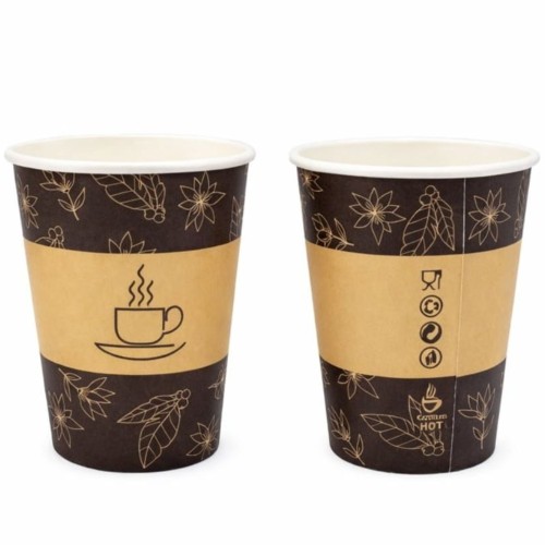 Kubek papierowy 0% plastiku - z nadrukiem - 300 ml - 50 szt.