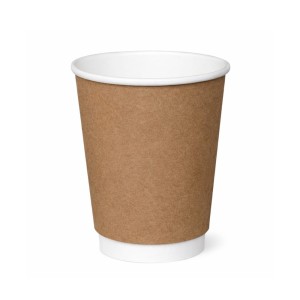 Kubek papierowy z podwójną ścianką - kraft - 300 ml - 25 szt.