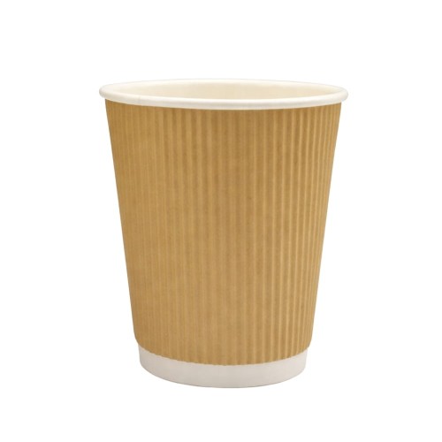Kubek papierowy z podwójną ścianką 0% plastiku - Kraft - 300 ml - 25 szt.