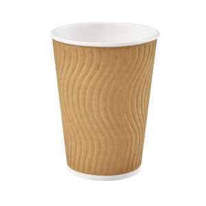 Kubek papierowy z podwójną ścianką - Natural - 400 ml - 25 szt.