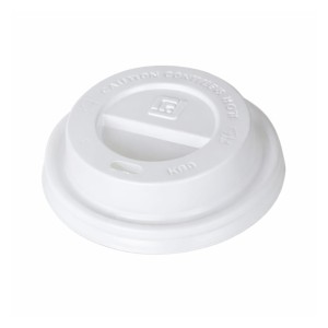 Pokrywki - wieczka do kubków 200-250 ml - średnica 80 mm - białe - 100 szt.