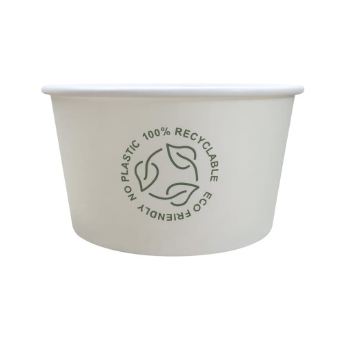 Miski papierowe 0% plastiku - białe - 350 ml - 50 szt.