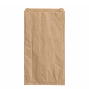 Torebki na pieczywo - fałdowe papierowe - brązowe - 34 x 13 x 7 cm  - 1000 szt.